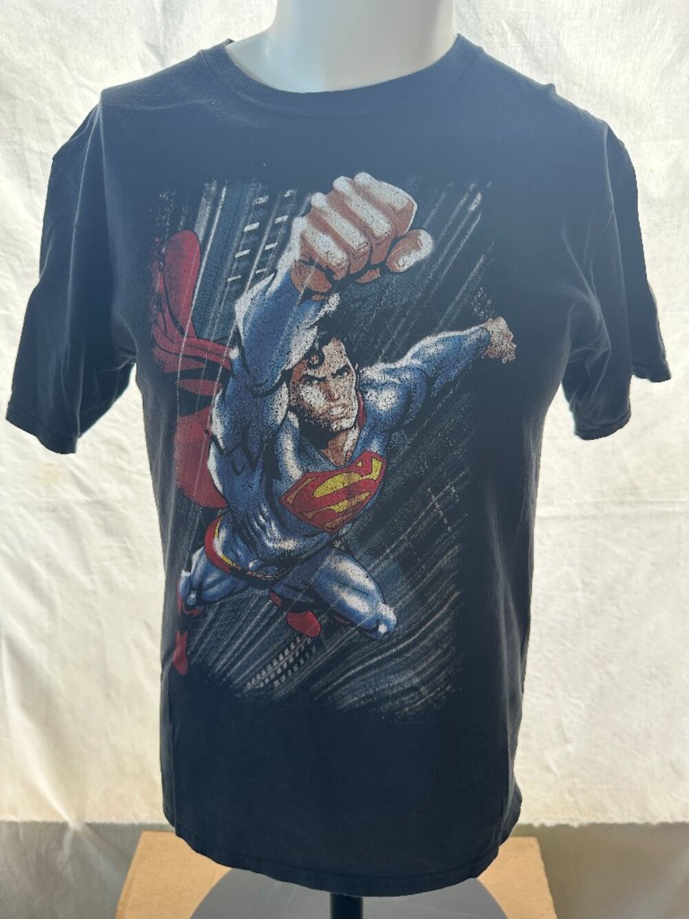 Superman DC Comics Men's Black T Shirt Size Medium Port & Company